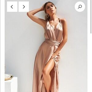 Elegant Satin Evening Gown